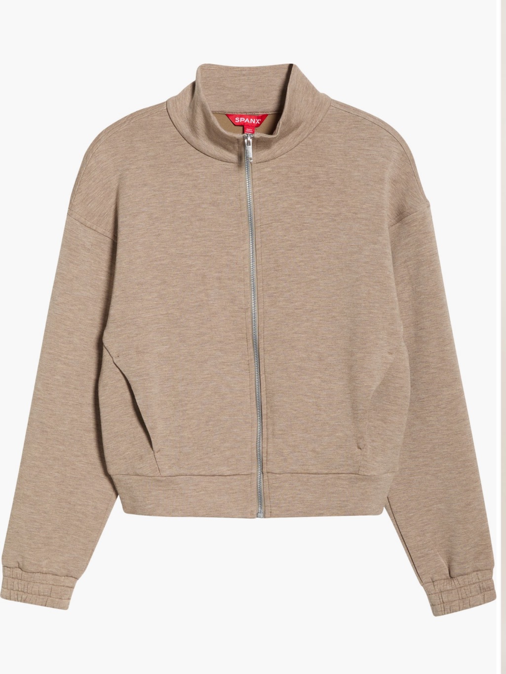Spanx Women’s Taupe Full-Zip Jacket